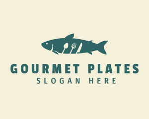 Fish Cutlery Restaurant logo design