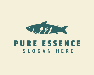 Fish Cutlery Restaurant logo design