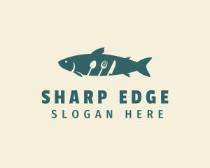 Fish Cutlery Restaurant logo design