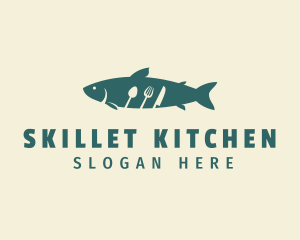 Fish Cutlery Restaurant logo design