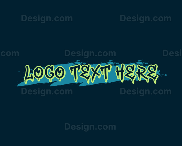 Graffiti Paint Wordmark Logo