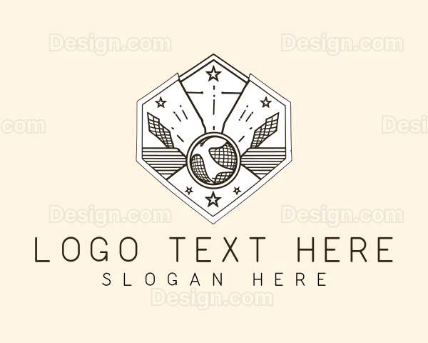 Abstract Geometric Emblem Stars Logo