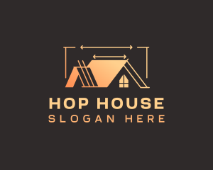 House Roofing Contractor logo design