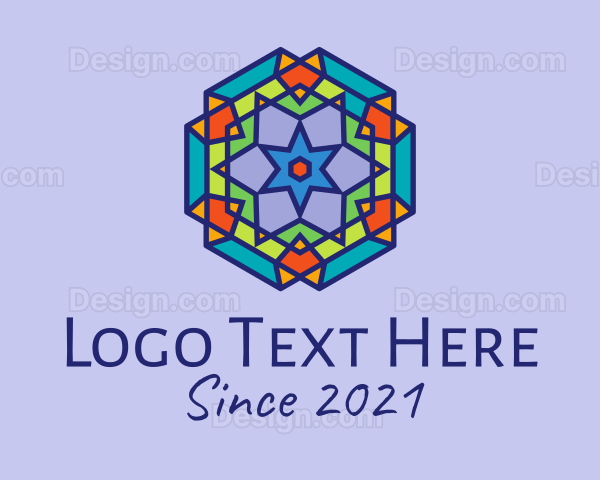 Multicolor Kaleidoscope Tile Logo