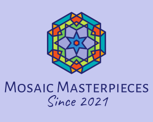 Multicolor Kaleidoscope Tile  logo design