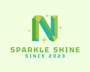 Shiny Gem Letter N logo