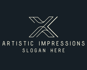 Modern Tech Letter X logo design