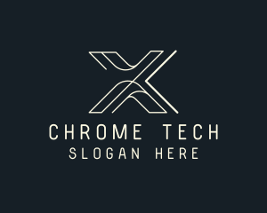 Modern Tech Letter X logo design