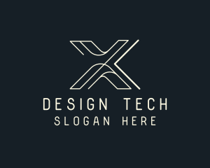 Modern Tech Letter X logo design