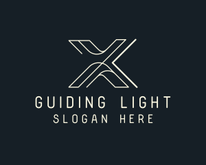 Modern Tech Letter X logo design