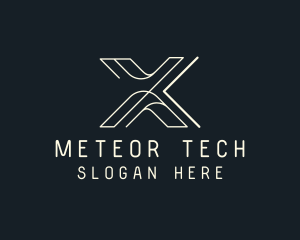 Modern Tech Letter X logo design