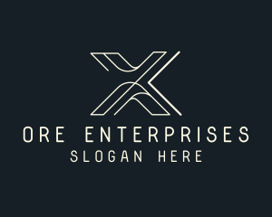 Modern Tech Letter X logo design