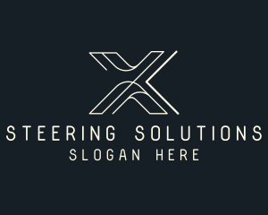 Modern Tech Letter X logo design