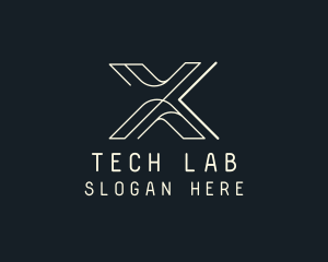 Modern Tech Letter X logo design