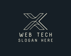 Modern Tech Letter X logo design