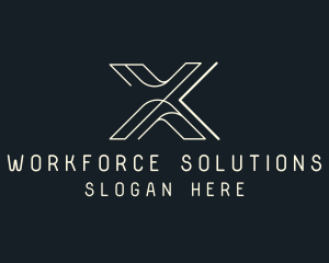 Modern Tech Letter X logo design