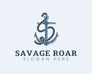 Anchor Rope Letter S logo design