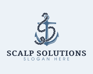 Anchor Rope Letter S logo design