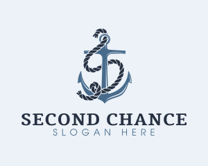 Anchor Rope Letter S logo design