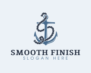 Anchor Rope Letter S logo design