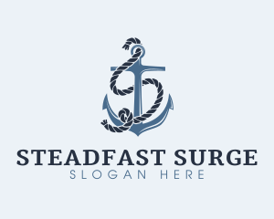 Anchor Rope Letter S logo design