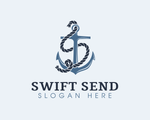 Anchor Rope Letter S logo design