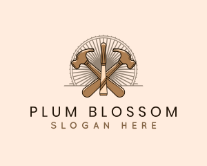 Hammer Chisel Woodwork logo design