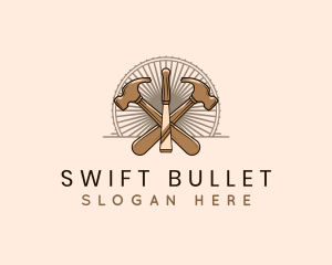 Hammer Chisel Woodwork logo design