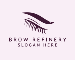 Closed Eye Eyelash Eyebrow logo