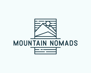 Mountain Trekking Adventure logo design