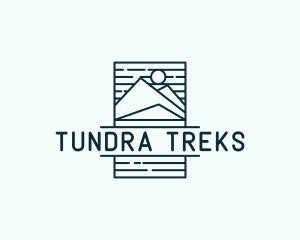 Mountain Trekking Adventure logo design