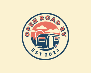 Road Trip RV Caravan logo design