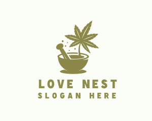 Marijuana Herbal Plant Logo