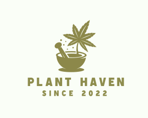 Marijuana Herbal Plant logo design