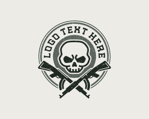 Skull Gun Firearm logo