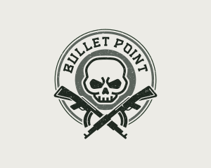 Skull Gun Firearm logo design