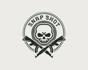 Skull Gun Firearm logo design