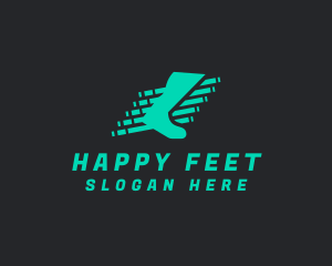 Fast Foot Sprint Letter L logo