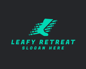 Fast Foot Sprint Letter L logo design