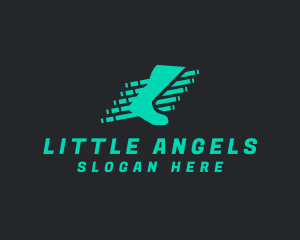 Fast Foot Sprint Letter L logo design