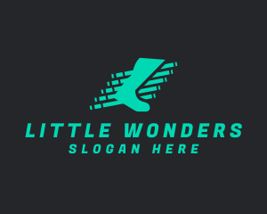 Fast Foot Sprint Letter L logo design