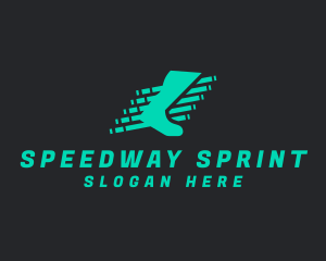 Fast Foot Sprint Letter L logo