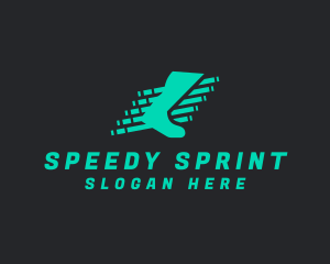 Fast Foot Sprint Letter L logo