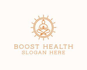 Yoga Meditate Health  logo design