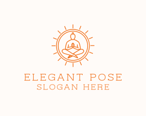 Yoga Meditate Health  logo design