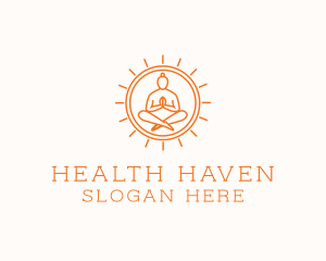 Yoga Meditate Health  logo design