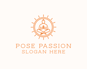 Yoga Meditate Health  logo design