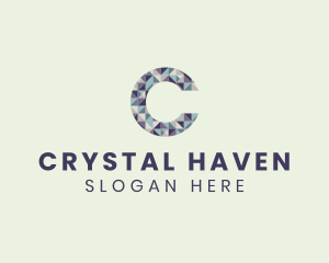 Luxurious Crystal Letter C logo design