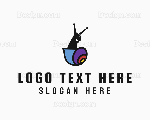 Garden Snail Shell Logo