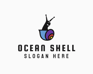 Garden Snail Shell logo design